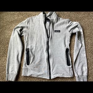 Flag Nor Fail. grey zip up. Small